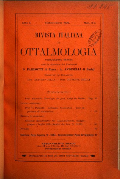 Rivista italiana di ottalmologia