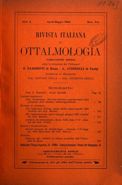 Rivista italiana di ottalmologia