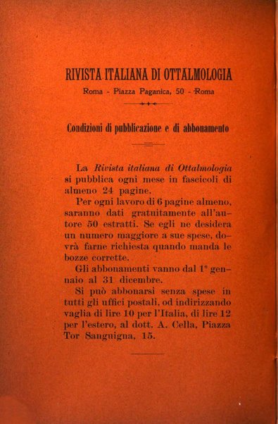 Rivista italiana di ottalmologia