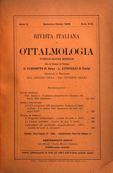 Rivista italiana di ottalmologia