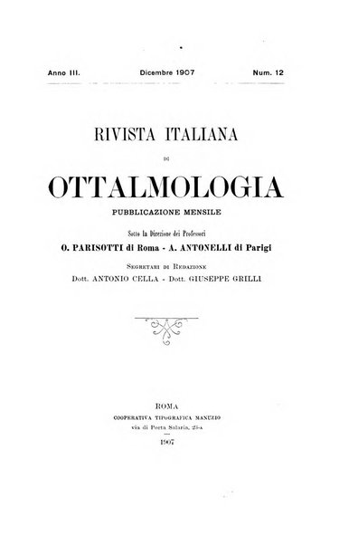 Rivista italiana di ottalmologia