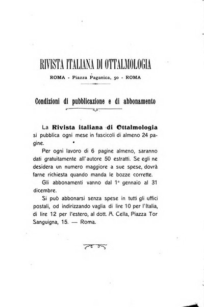 Rivista italiana di ottalmologia