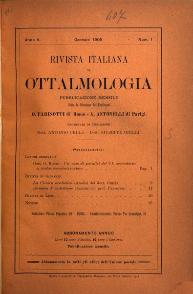 Rivista italiana di ottalmologia