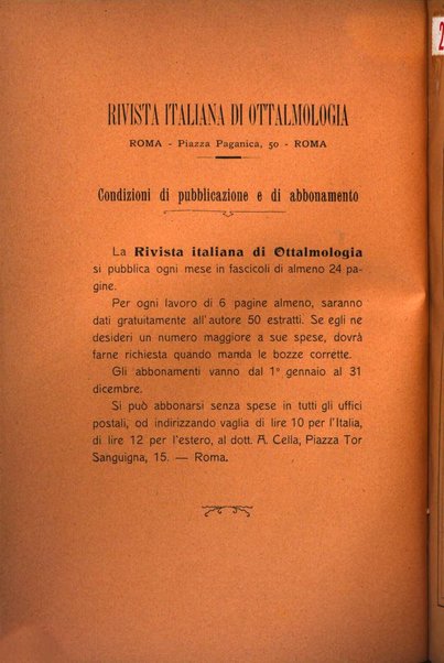 Rivista italiana di ottalmologia