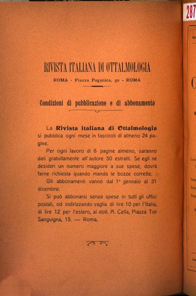 Rivista italiana di ottalmologia