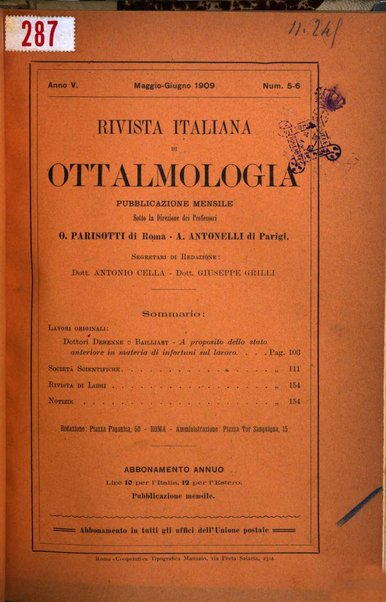 Rivista italiana di ottalmologia