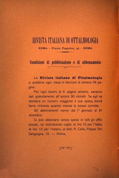 Rivista italiana di ottalmologia