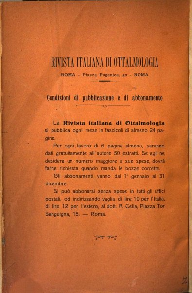 Rivista italiana di ottalmologia