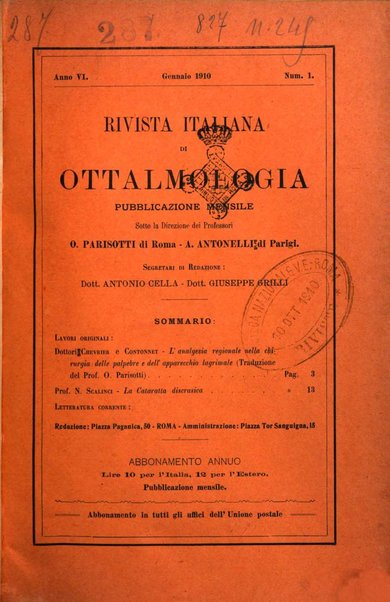 Rivista italiana di ottalmologia