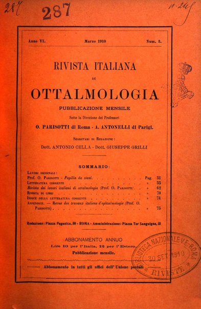 Rivista italiana di ottalmologia