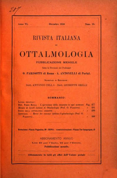 Rivista italiana di ottalmologia