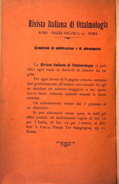 Rivista italiana di ottalmologia