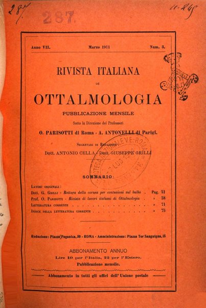 Rivista italiana di ottalmologia