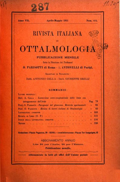 Rivista italiana di ottalmologia