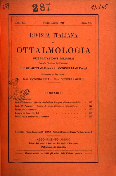 Rivista italiana di ottalmologia