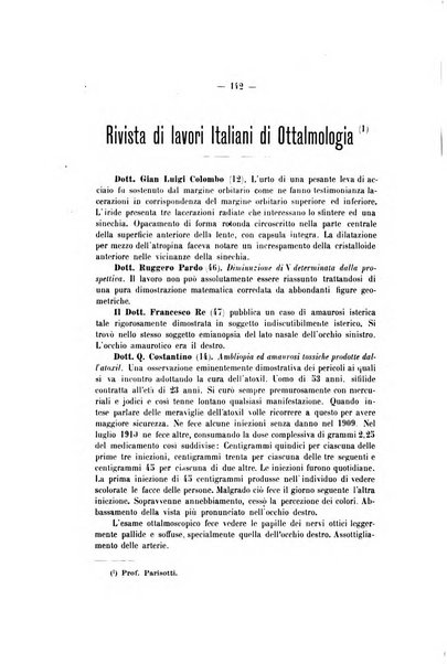 Rivista italiana di ottalmologia