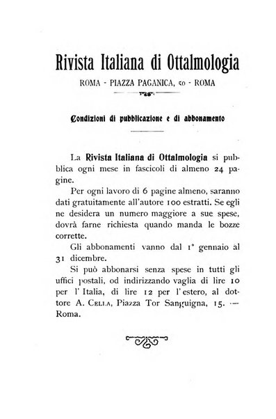 Rivista italiana di ottalmologia