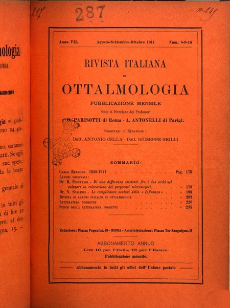 Rivista italiana di ottalmologia