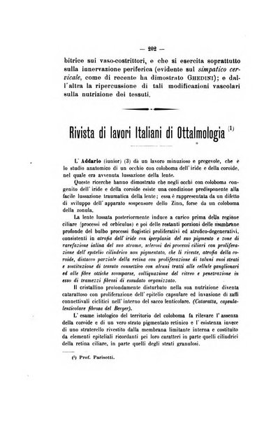 Rivista italiana di ottalmologia