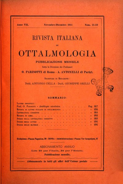 Rivista italiana di ottalmologia