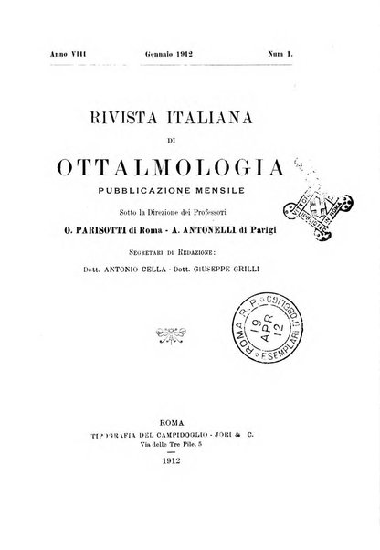 Rivista italiana di ottalmologia