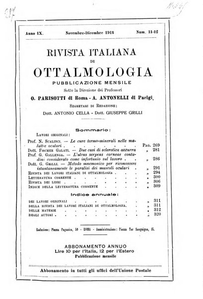 Rivista italiana di ottalmologia