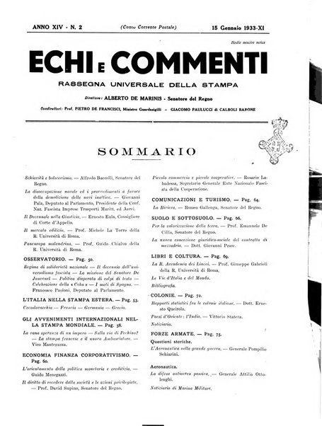 Echi e commenti rassegna universale della stampa