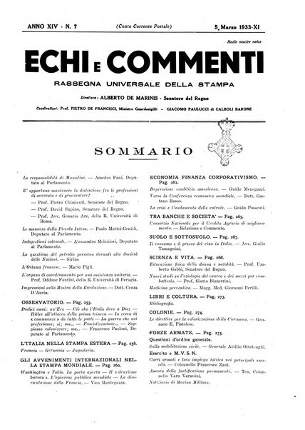 Echi e commenti rassegna universale della stampa