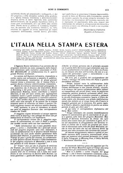 Echi e commenti rassegna universale della stampa