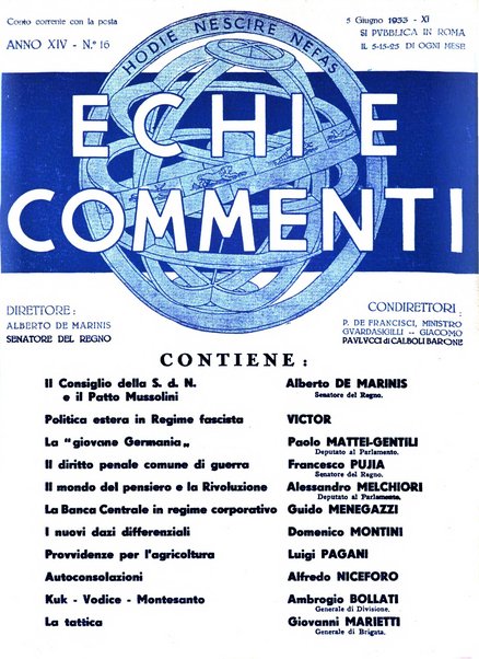 Echi e commenti rassegna universale della stampa