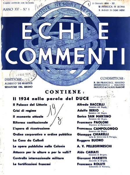 Echi e commenti rassegna universale della stampa