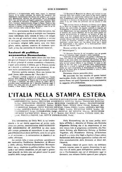 Echi e commenti rassegna universale della stampa