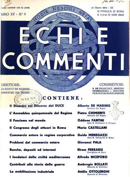 Echi e commenti rassegna universale della stampa