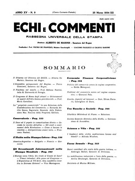 Echi e commenti rassegna universale della stampa