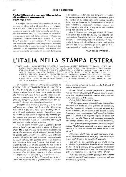 Echi e commenti rassegna universale della stampa