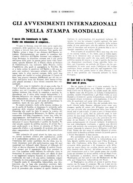 Echi e commenti rassegna universale della stampa