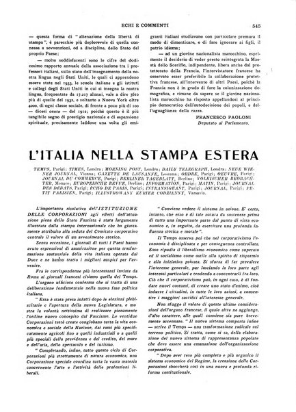 Echi e commenti rassegna universale della stampa