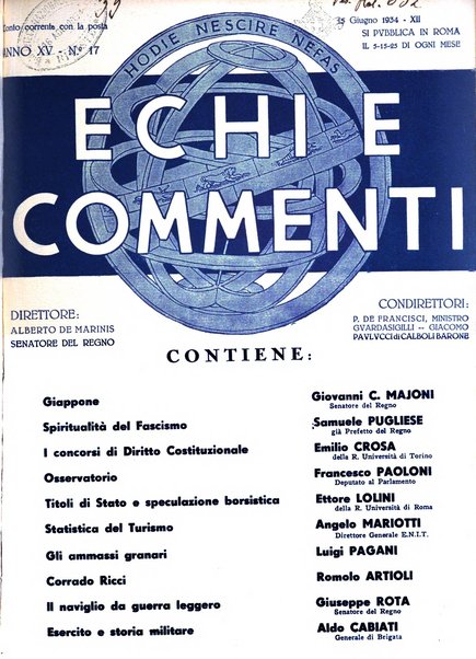 Echi e commenti rassegna universale della stampa