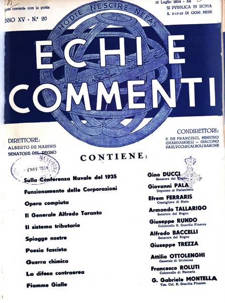 Echi e commenti rassegna universale della stampa