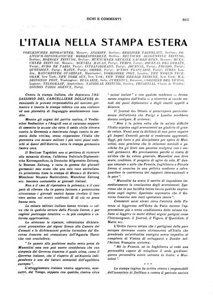 Echi e commenti rassegna universale della stampa