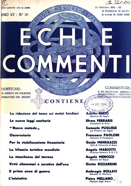 Echi e commenti rassegna universale della stampa