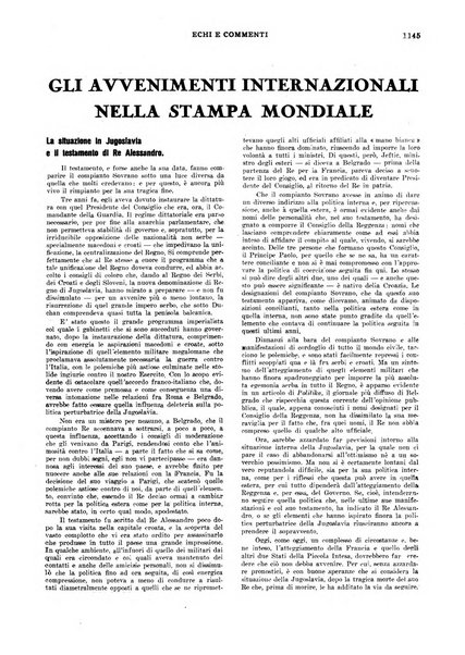 Echi e commenti rassegna universale della stampa