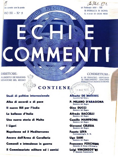 Echi e commenti rassegna universale della stampa