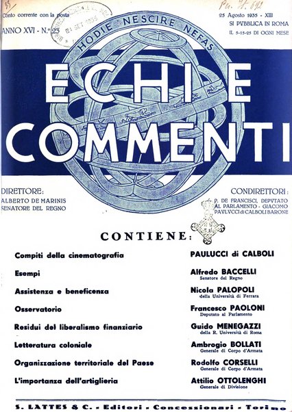 Echi e commenti rassegna universale della stampa