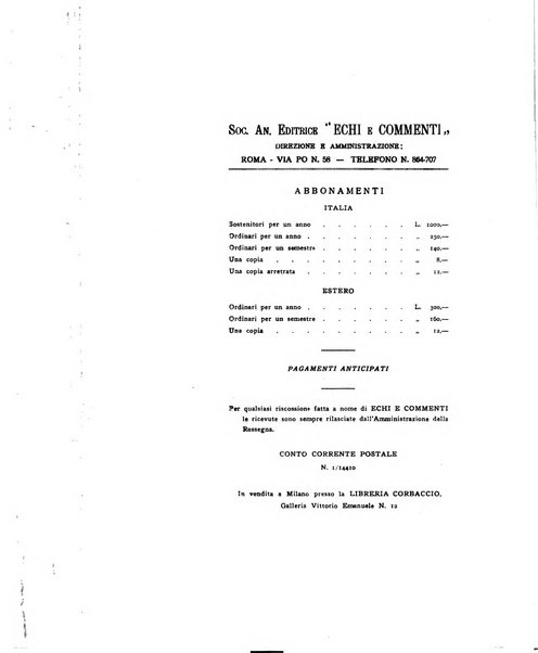 Echi e commenti rassegna universale della stampa