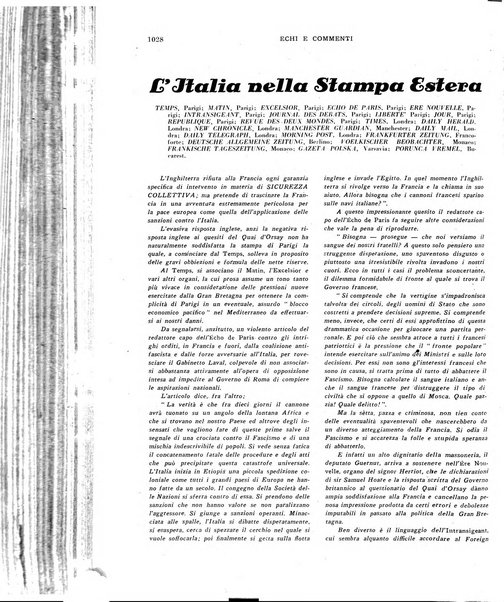 Echi e commenti rassegna universale della stampa