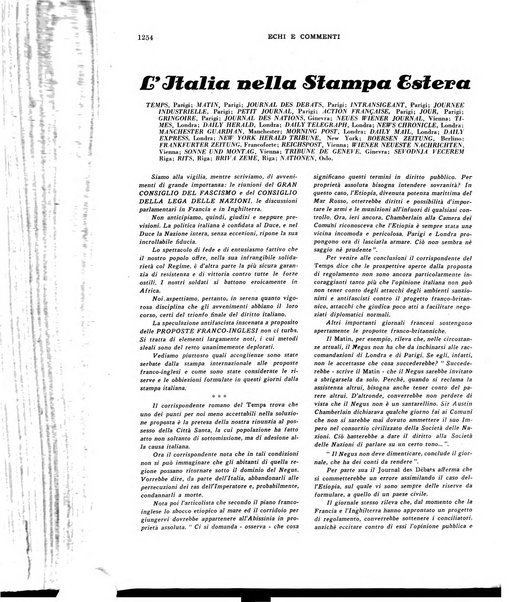 Echi e commenti rassegna universale della stampa