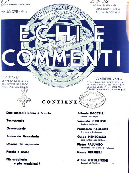 Echi e commenti rassegna universale della stampa