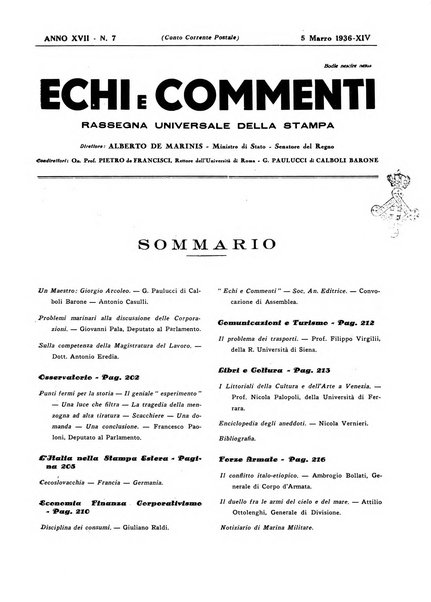 Echi e commenti rassegna universale della stampa