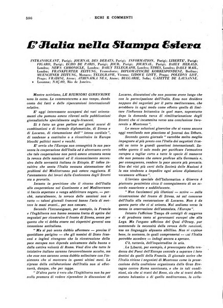 Echi e commenti rassegna universale della stampa